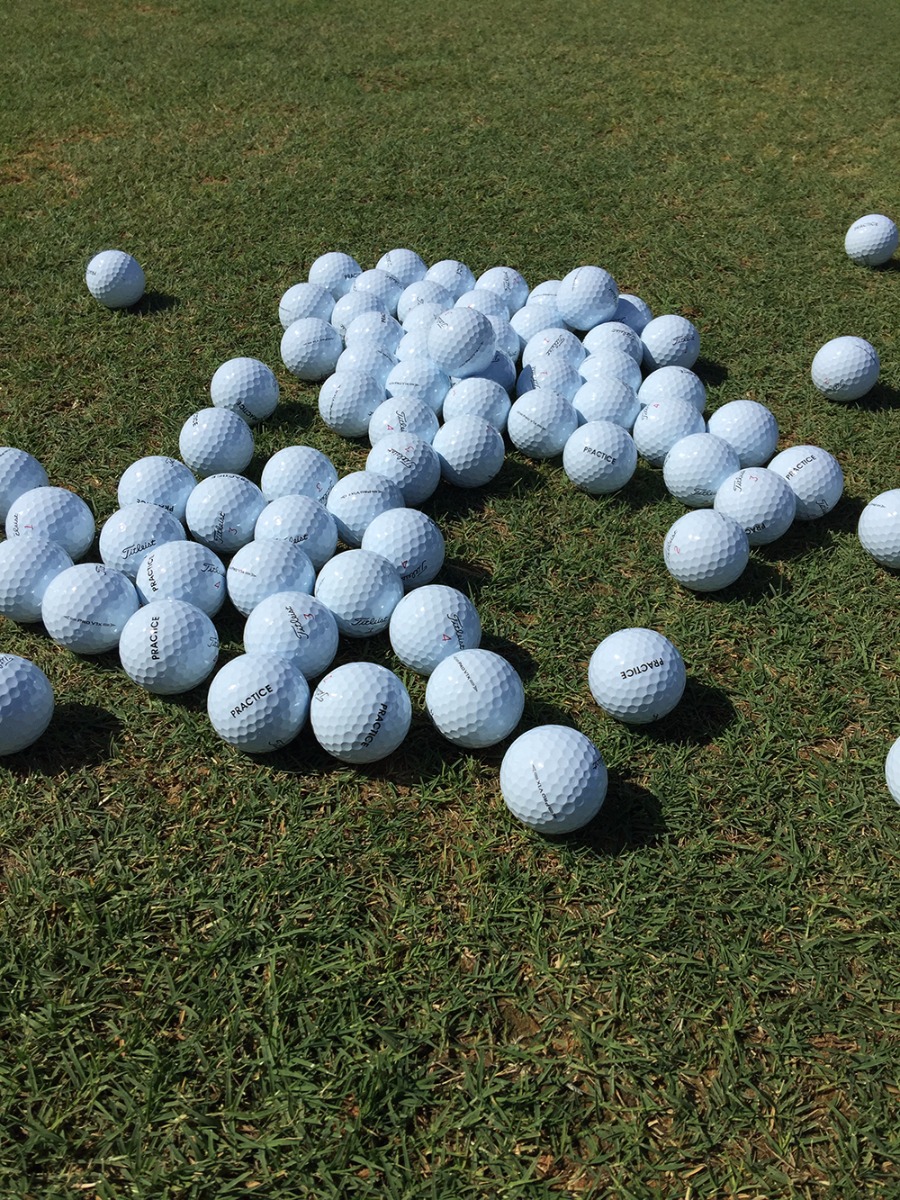 There were many of these golf balls in play this...